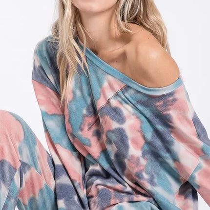 BiBi Tie Dye French Terry Casual Pants - Image 8