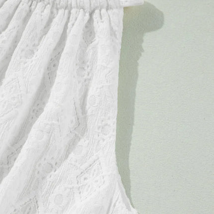 Lace Sleeveless Tied Waist Mini Dress - Image 13