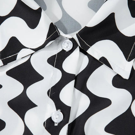 Button Down Contrast Striped Cover-Up - Image 9