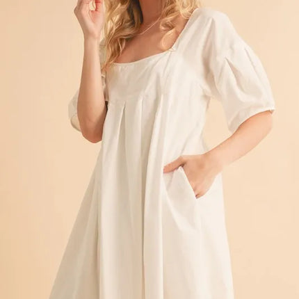 Aemi + Co Square Neck Babydoll Dress with Pockets - Image 5