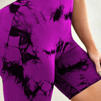 Tie-Dye High Waist Active Shorts - Image 21