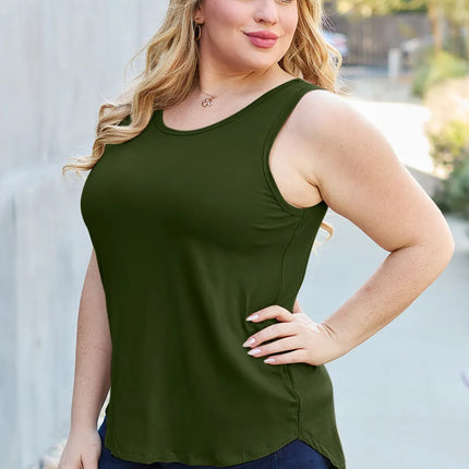Basic Bae Full Size Round Neck Curved Hem Tank - Image 25