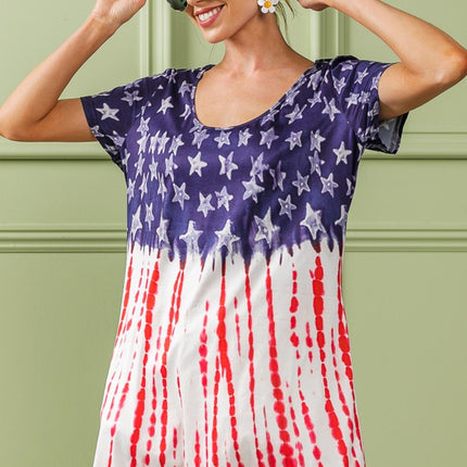 BiBi American Flag Theme Tee Dress - Image 1