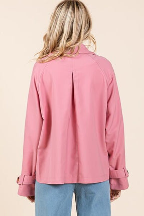 Mittoshop Double Breasted Long Sleeve Trench Coat Jacket - Image 6