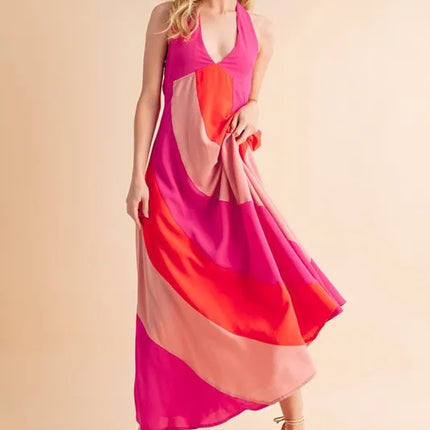 Aemi+Co Color Block Sleeveless Maxi Dress - Image 5