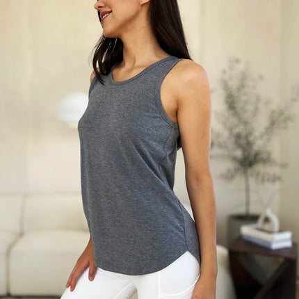 Basic Bae Full Size Round Neck Curved Hem Tank - Image 6