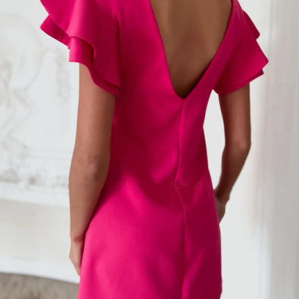 Ruffled Layered Short Sleeve Mini Dress - Image 6