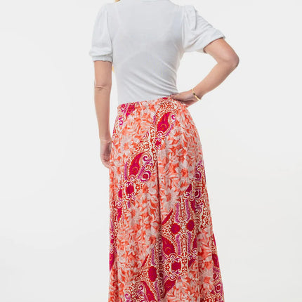 White Birch Full Size High Waisted Floral Woven Skirt - Image 2