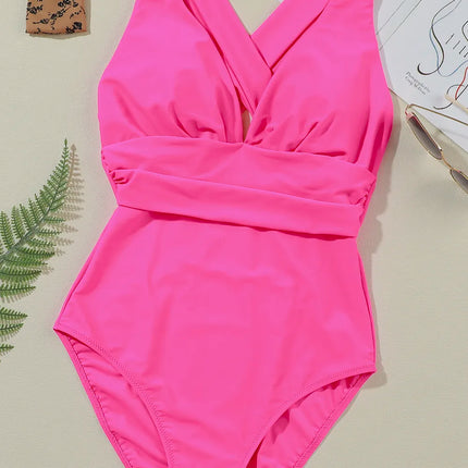 Crisscross Wide Strap One-Piece Swimwear - Image 4