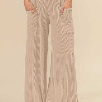 BiBi 2tone Cord Rib Waist Band Side Pocket Pants - Image 1