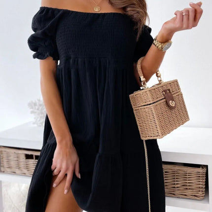 Smocked Off-Shoulder Mini Dress - Image 10