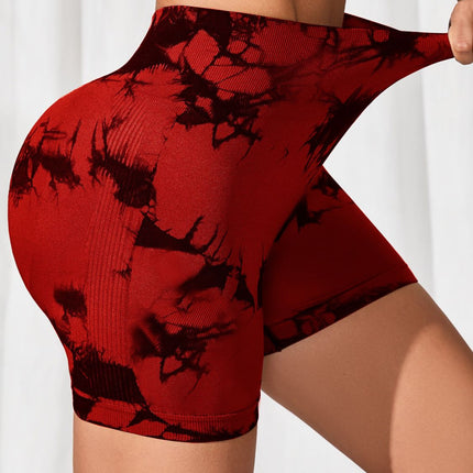 Tie-Dye High Waist Active Shorts - Image 9