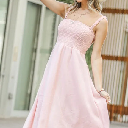 And The Why Smocking Open-Back Sleeveless Midi Dress - Image 7