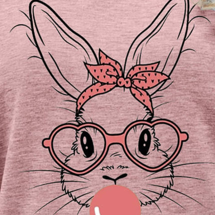 Easter Bunny Graphic Round Neck T-Shirt - Image 15