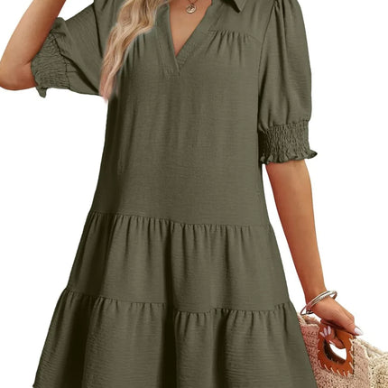 Johnny Collar Short Sleeve Mini Dress - Image 12