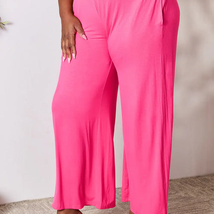 Basic Bae Full Size Smocked Wide Waistband Wide Leg Pants - Image 19