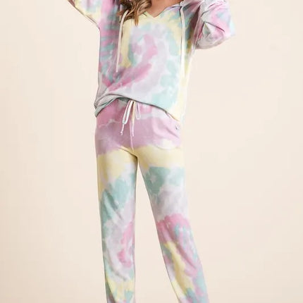 BiBi Tie Dye French Terry Casual Pants - Image 7