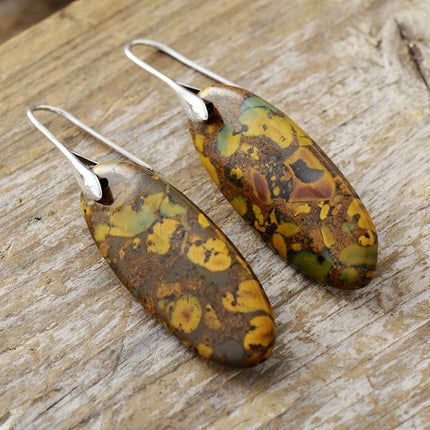 Natural Stone Copper Dangle Earrings - Image 5