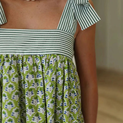 Printed Tie Shoulder Mini Cami Dress - Image 2