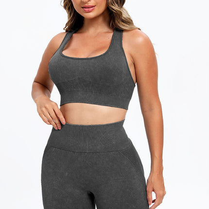 3 Piece Washed Square Neck Wide Strap Active Set - Image 15