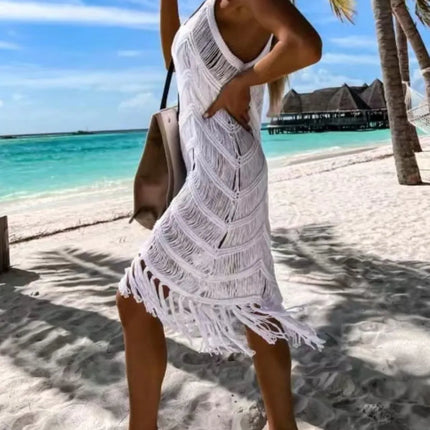 Fringe Scoop Neck Cover-Up - Image 4