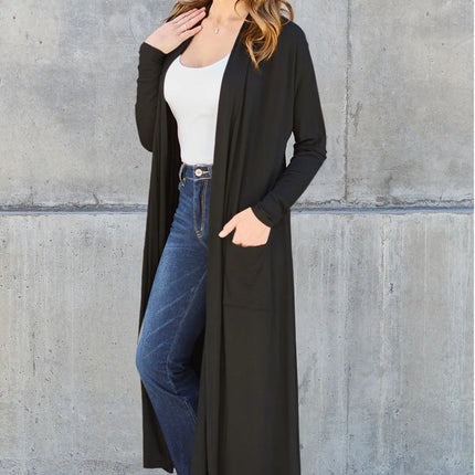 Basic Bae Full Size Open Front Long Sleeve Cover Up - Image 10