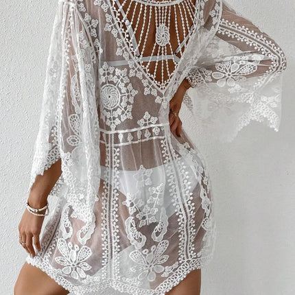 Lace Round Neck Cover-Up - Image 3