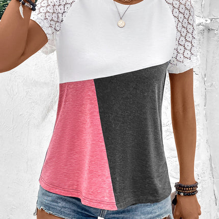 Ivy Lane Color Block Raglan Sleeve Round Neck Tee - Image 16