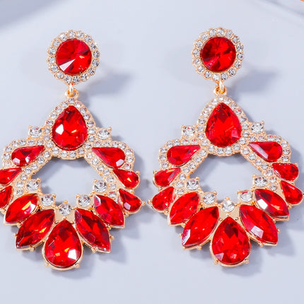 Alloy Rhinestone Dangle Earrings - Image 4