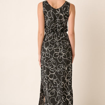 Mittoshop Side Slit Flower Print V-Neck Sleeveless Dress - Image 5