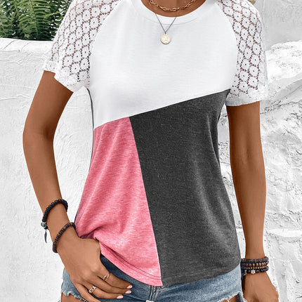 Ivy Lane Color Block Raglan Sleeve Round Neck Tee - Image 19