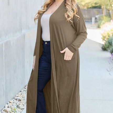 Basic Bae Full Size Open Front Long Sleeve Cover Up - Image 21