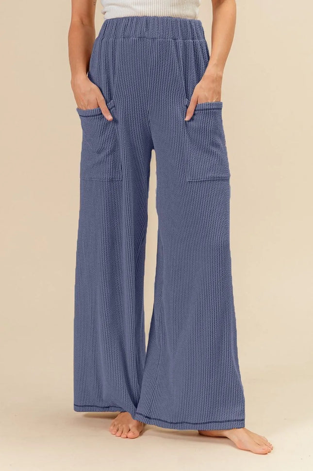 BiBi 2tone Cord Rib Waist Band Side Pocket Pants