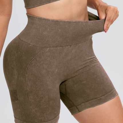 Washed High Waist Active Shorts - Image 6