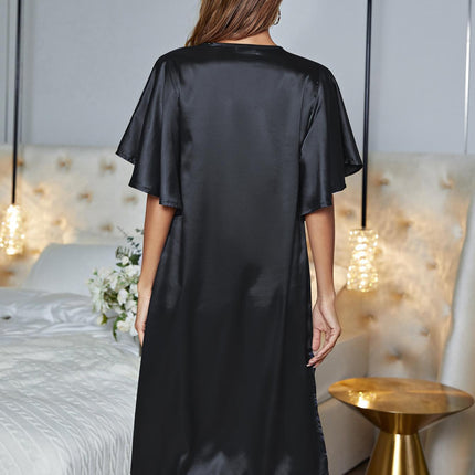 V-Neck Flutter Sleeve Night Dress - Image 2