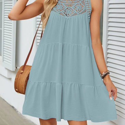 Ruffled Hem Lace Sleeveless Dress - Image 22