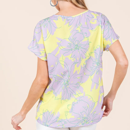 BOMBOM Floral Short Sleeve T-Shirt - Image 2