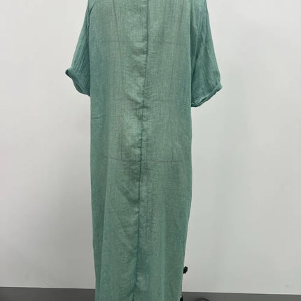 Full Size V-Neck Short Sleeve Midi Dress Plus Size - Image 30