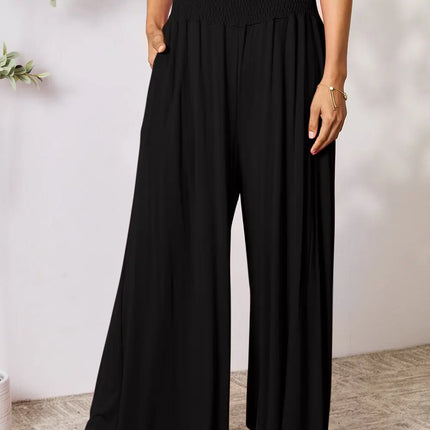 Basic Bae Full Size Smocked Wide Waistband Wide Leg Pants - Image 30