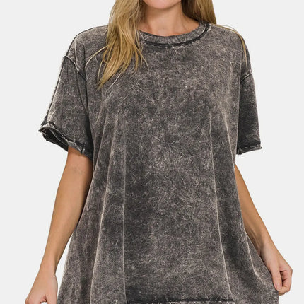 Zenana Round Neck Dropped Shoulder Blouse - Image 2