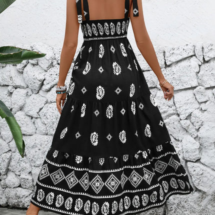 Printed Square Neck Maxi Cami Dress - Image 2
