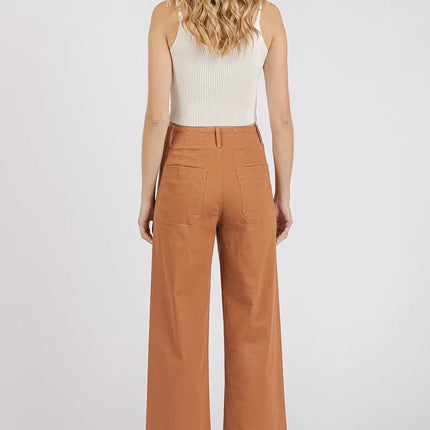 Mittoshop Twill Patch Pocket High Rise Wide Leg Pants - Image 5