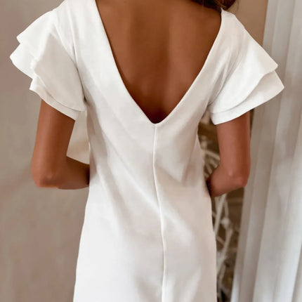 Ruffled Layered Short Sleeve Mini Dress - Image 3