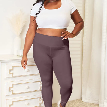 Double Take Wide Waistband Sports Leggings - Image 4