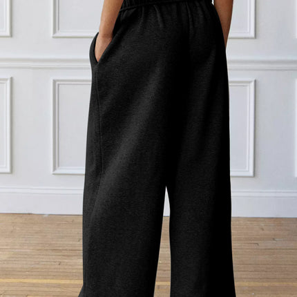 Drawstring Wide Leg Active Pants - Image 3