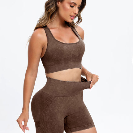 Scoop Neck Wide Strap Top and Shorts Active Set - Image 12