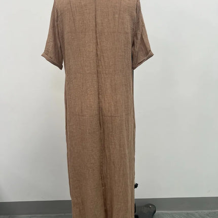 Full Size V-Neck Short Sleeve Midi Dress Plus Size - Image 20