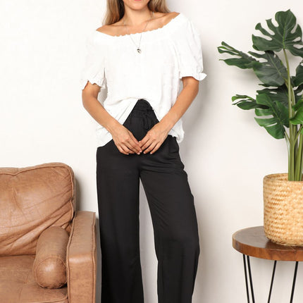 Mandy Swiss Dot Puff Sleeve Square Neck Blouse - Image 4