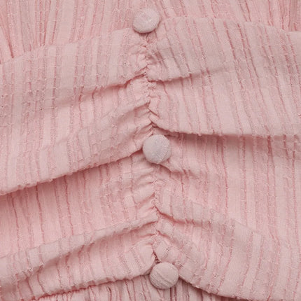 V-Neck Puff Sleeve Dress - Image 8