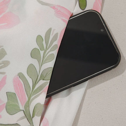 Floral Contrast Edge Layered Short Sleeve Mini Dress - Image 7